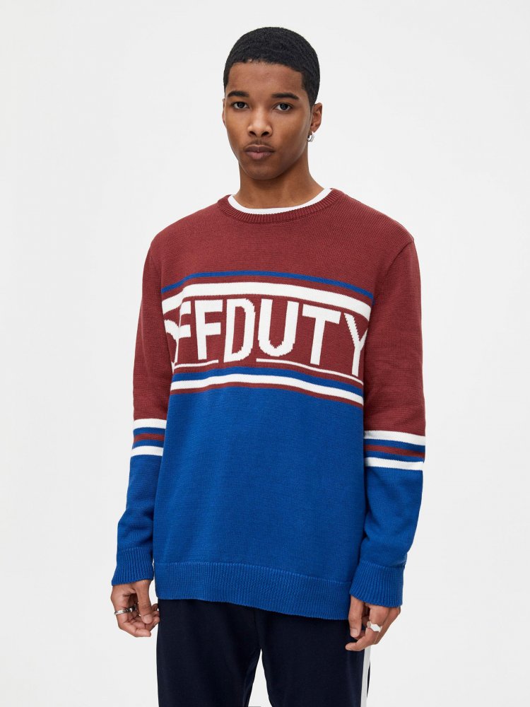 

Джемпер Pull & Bear XAZ221210YNQE  Бордовый, Джемпер Pull & Bear XAZ221210YNQE L Бордовый