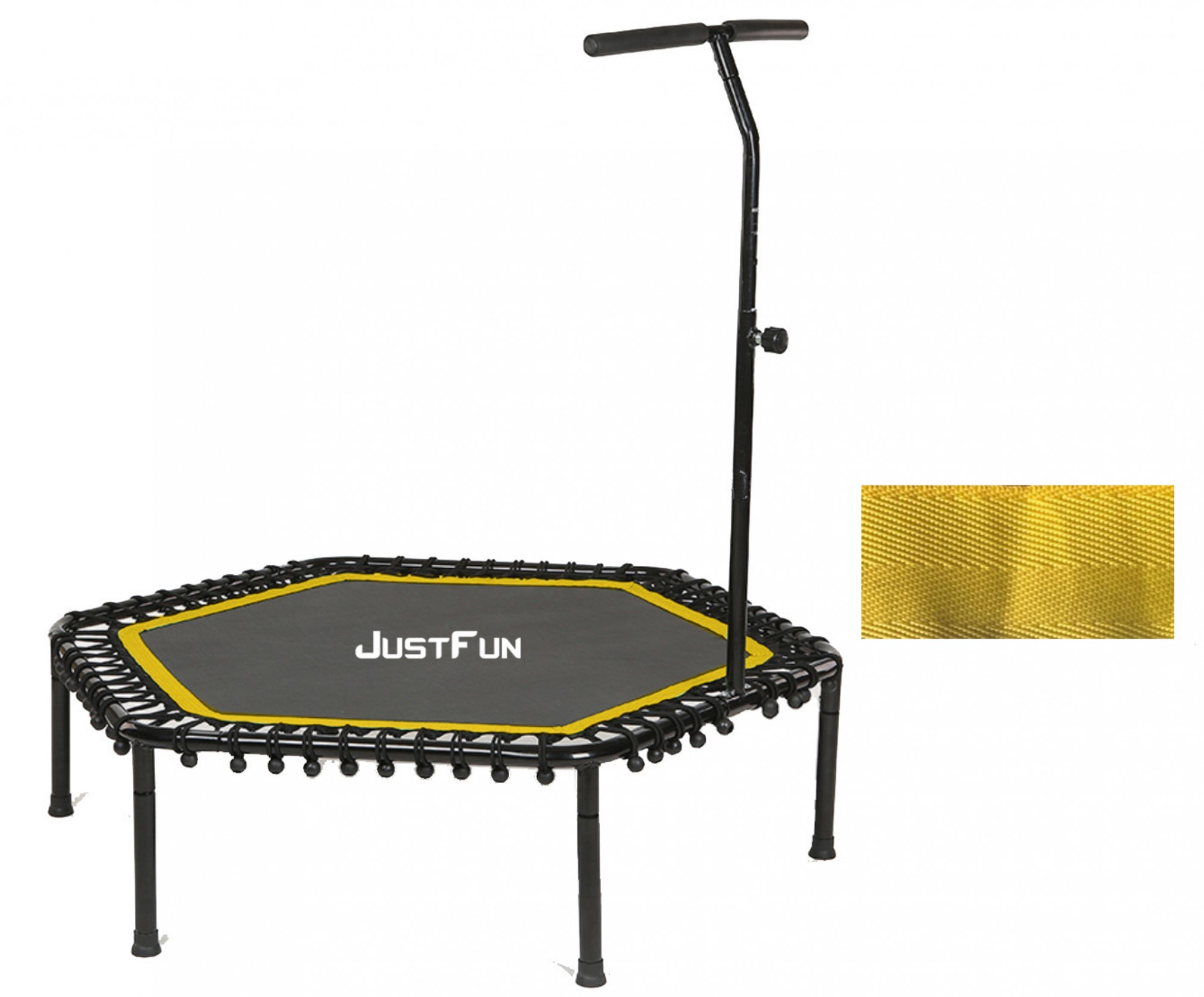 

Батут для фітнесу з ручкою Just Fun Fitness 135 см Жовтий