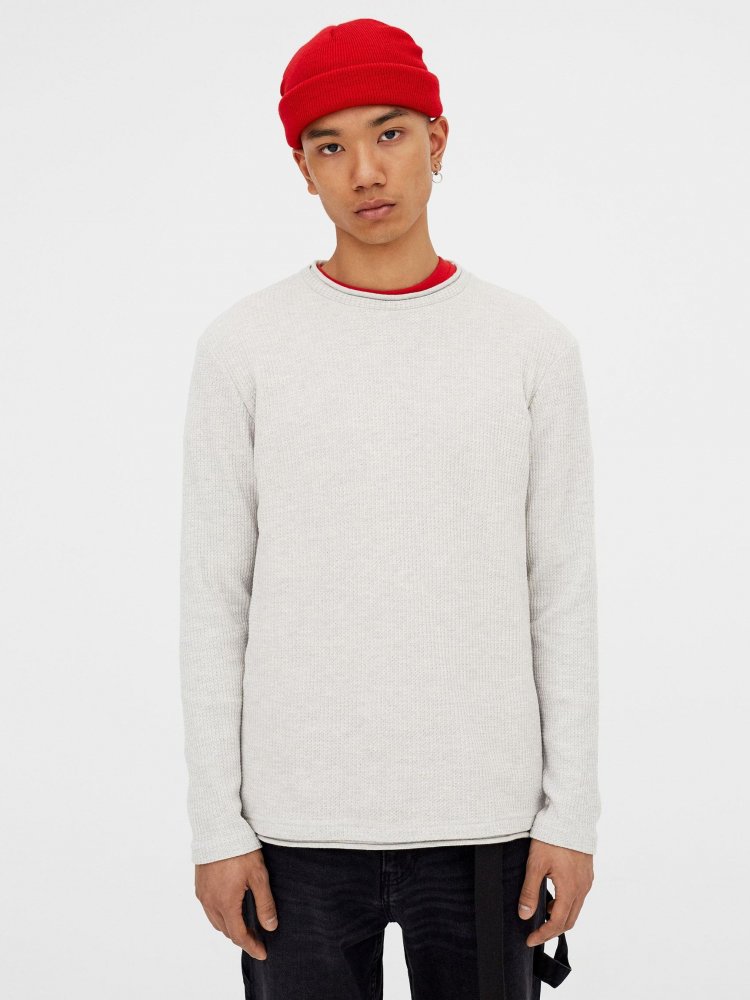 

Джемпер Pull & Bear XAZ203044KCHG L Светло-серый