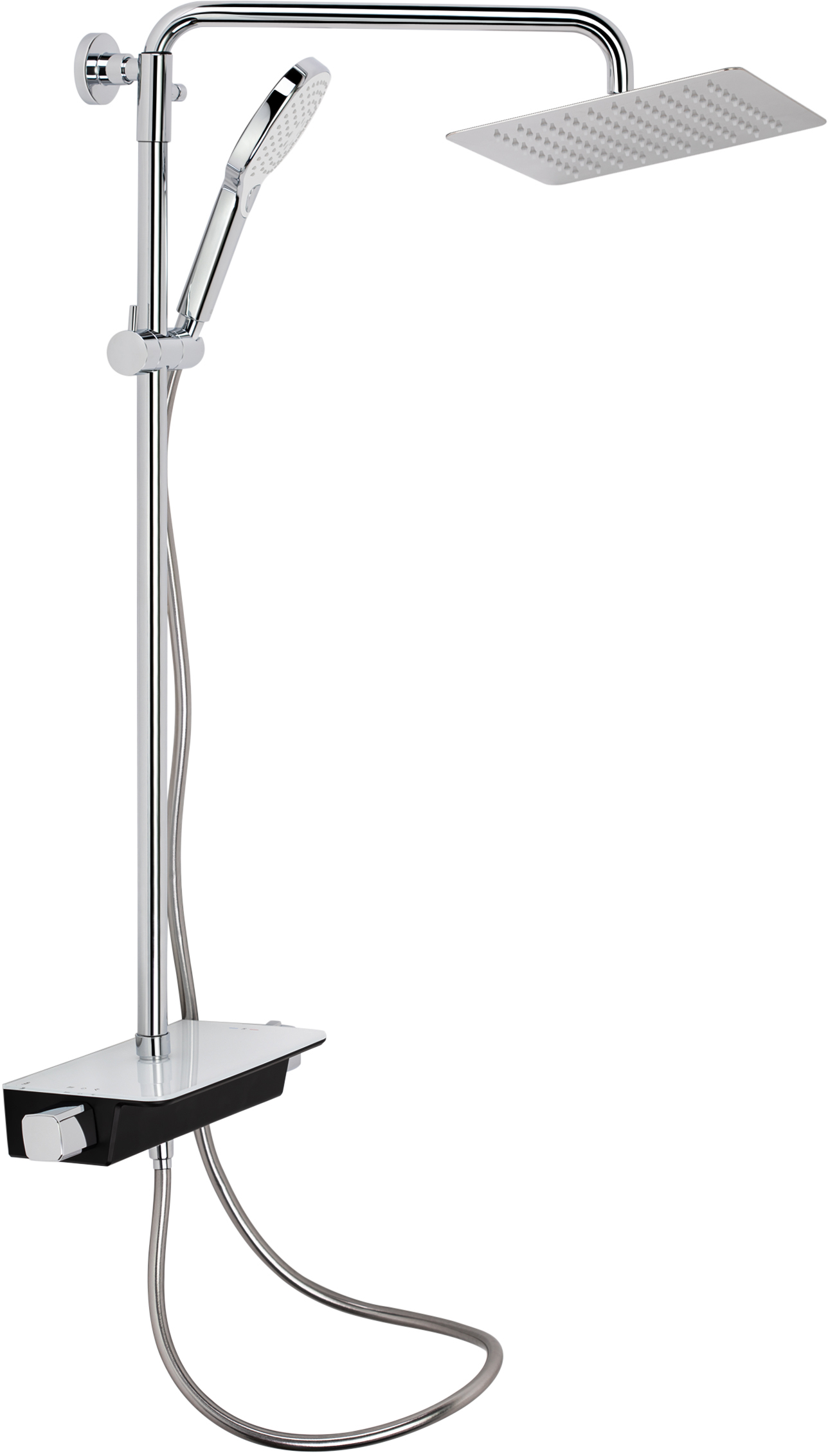 

Душевая система с термостатом QTAP Sloup 57T105VNGCB, Хром / Черный