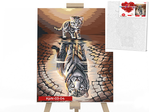 

Креативная творчество "PAINTING BY NUMBERS" 30х40см "Котенок" KpNe-03-04 Danko Toys