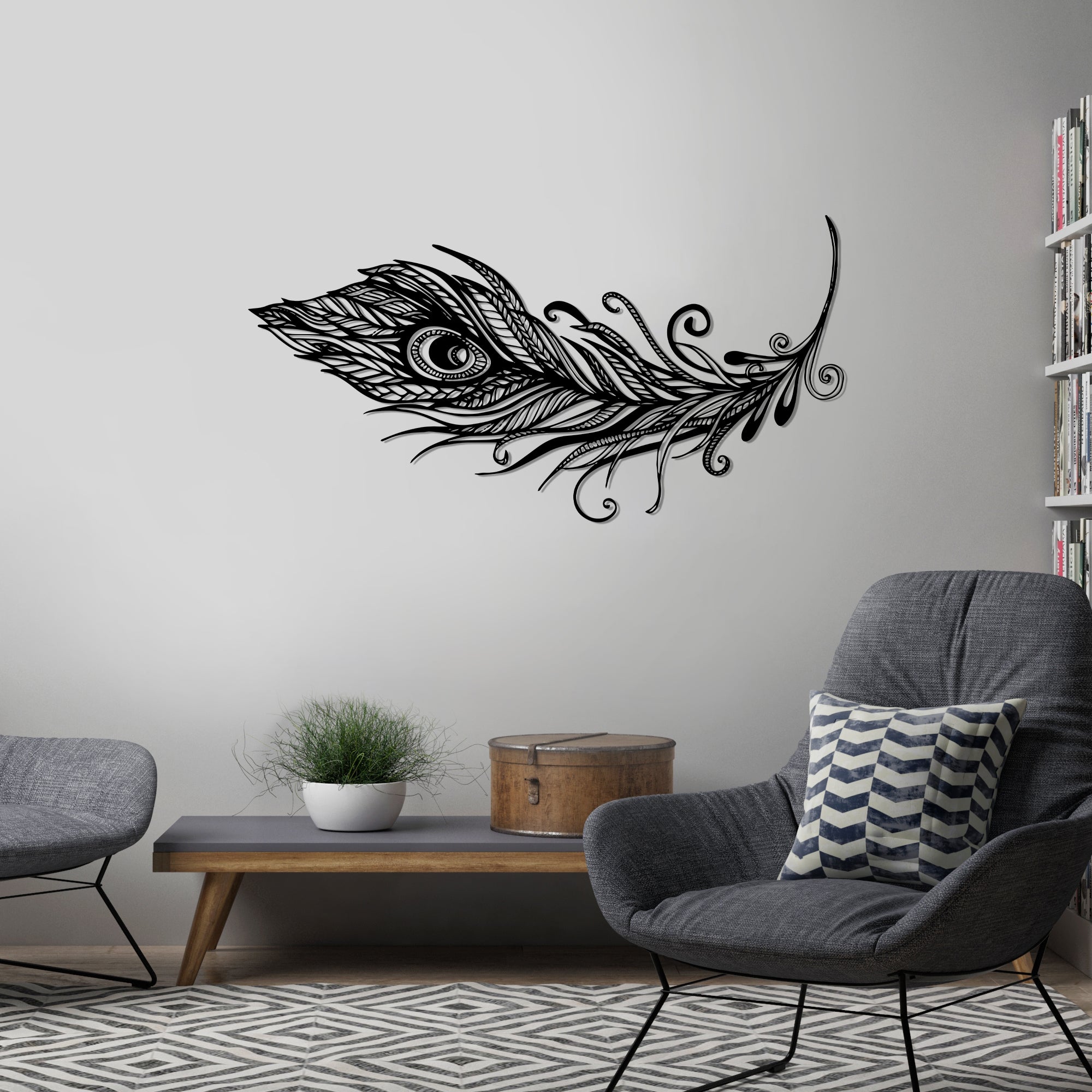 

Деревянная картина "Peacock Feather" (70 x 36 см)
