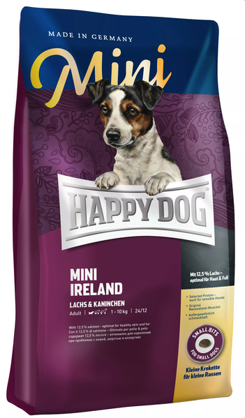 

Happy Dog Mini Irland Сухой корм для собак с чувствительным пищеварением и склонных к аллергиям 4 кг