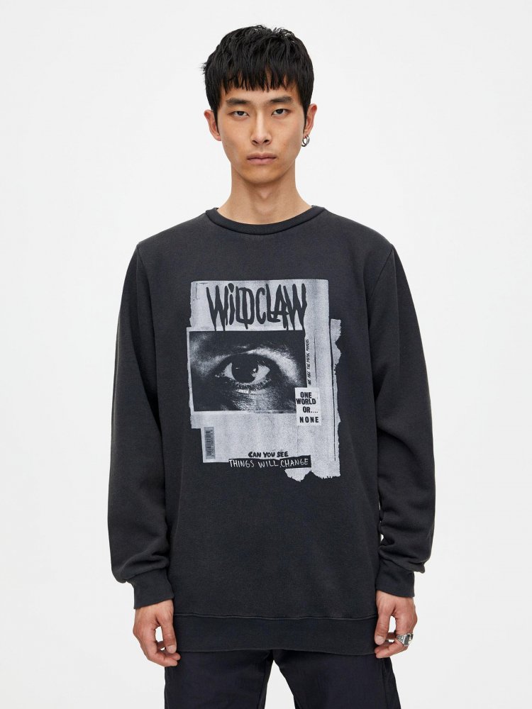 

Свитшот Pull & Bear XAZ239853KYCL  Черный с принтом, Свитшот Pull & Bear XAZ239853KYCL L Черный с принтом