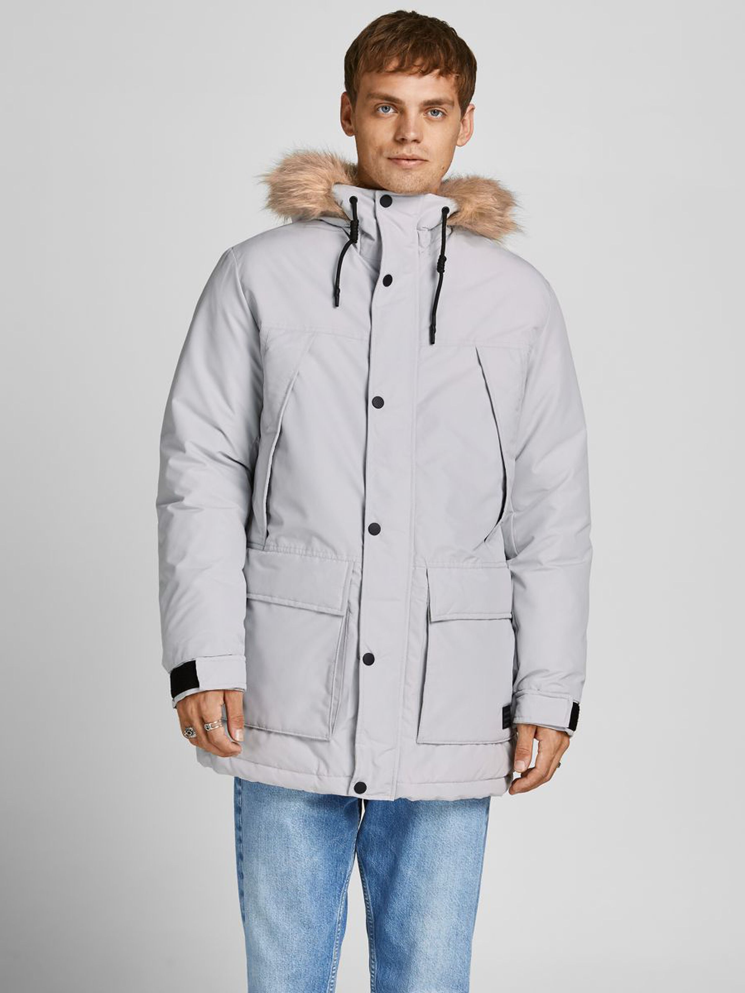 

Куртка Jack&Jones SUPER PARKA LN 12190042 Glacier Gray L светло серый