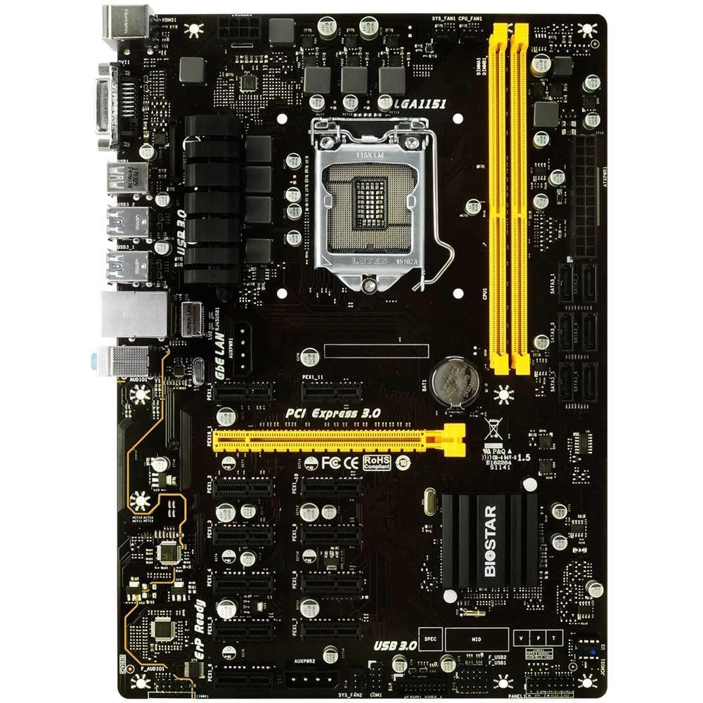 

Материнская плата Biostar TB250-BTC Pro (s1151, Intel B250, 1xPCIe 3.0 x16)