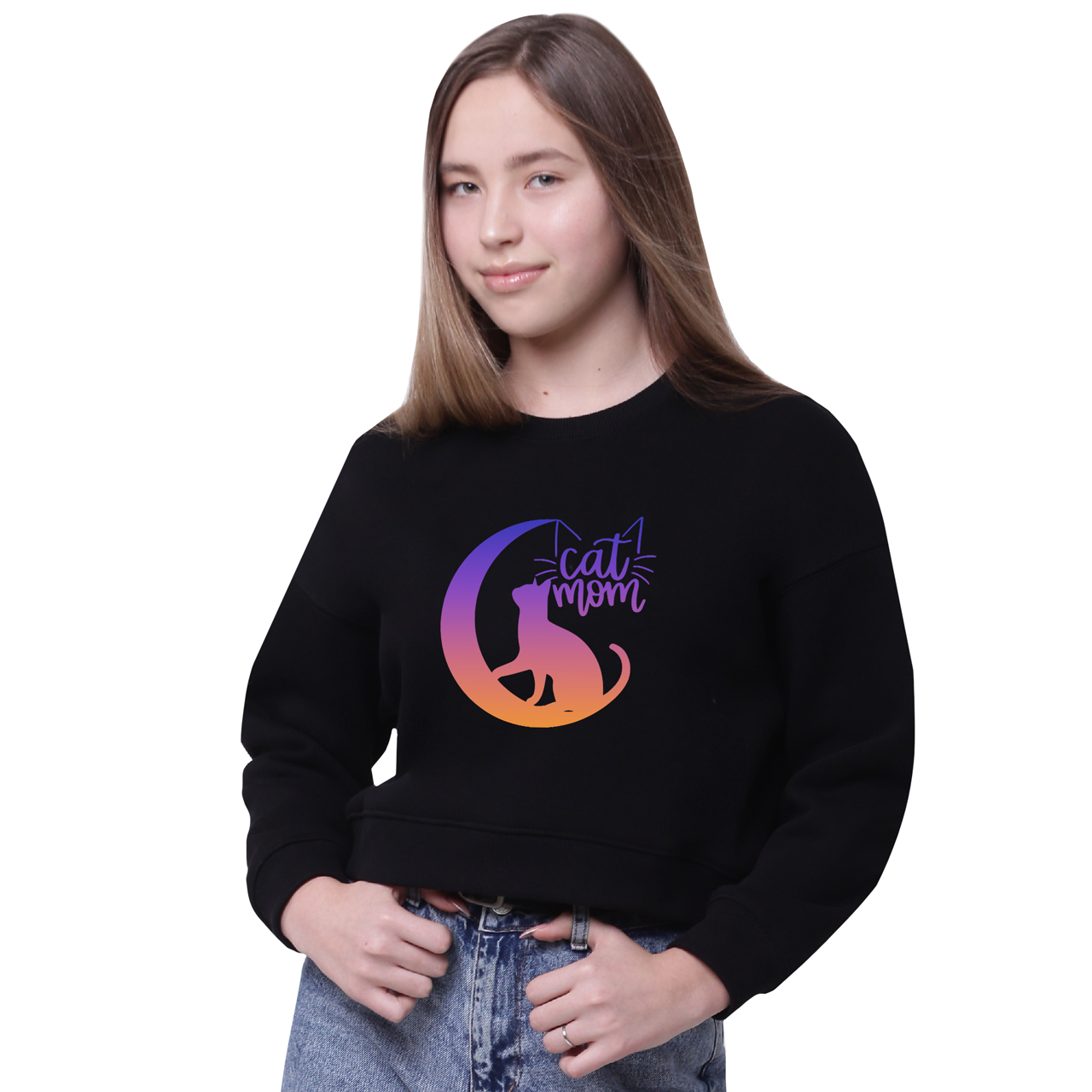 

Свитшот женский Мама кошка (Cat Mom) Черный (35960-2845-11, Свитшот женский Мама кошка (Cat Mom) Черный (35960-2845-11) S