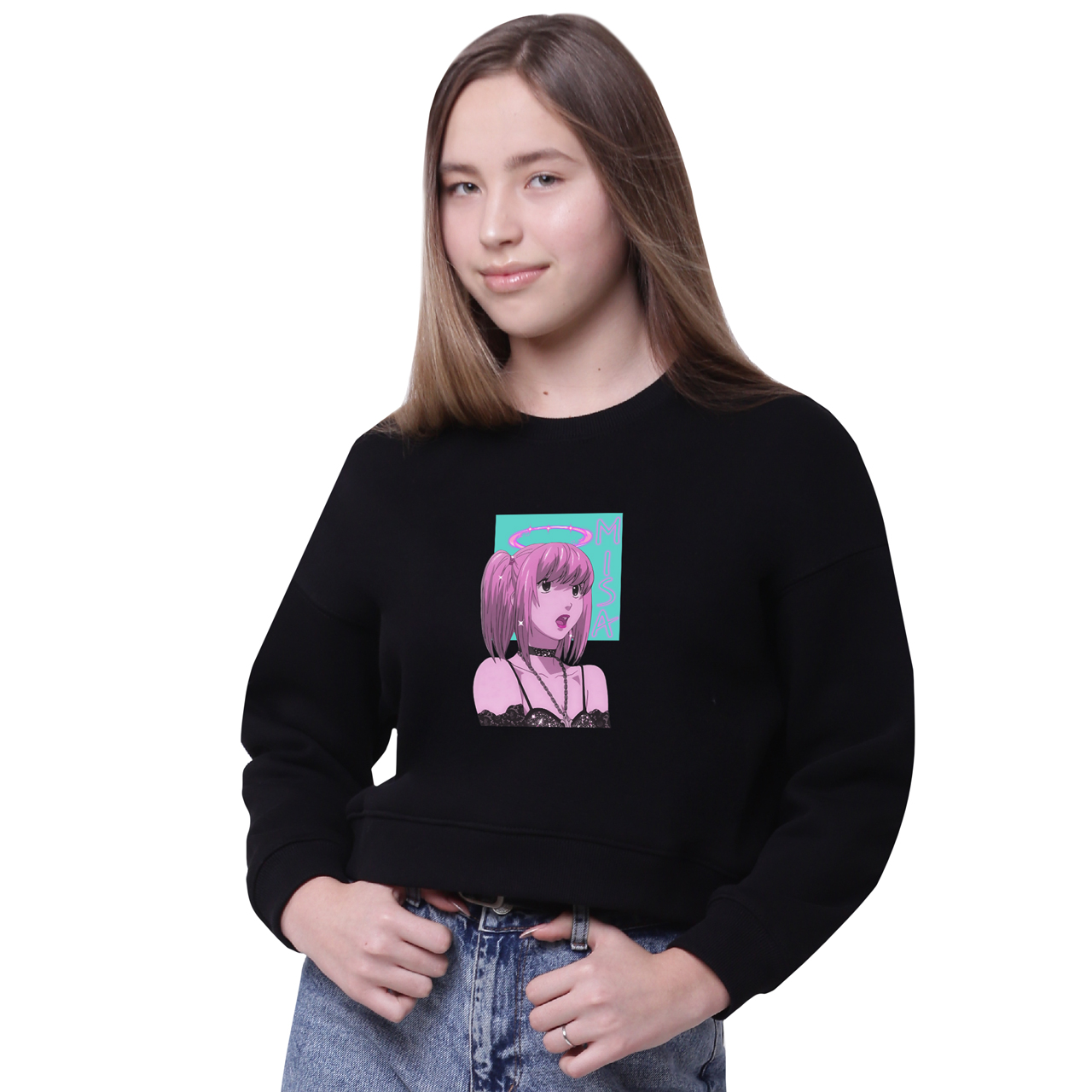 

Свитшот женский Миса Аманэ Тетрадь смерти (Misa Amane Death Note) Черный (35960-2827-13, Свитшот женский Миса Аманэ Тетрадь смерти (Misa Amane Death Note) Черный (35960-2827-13) L