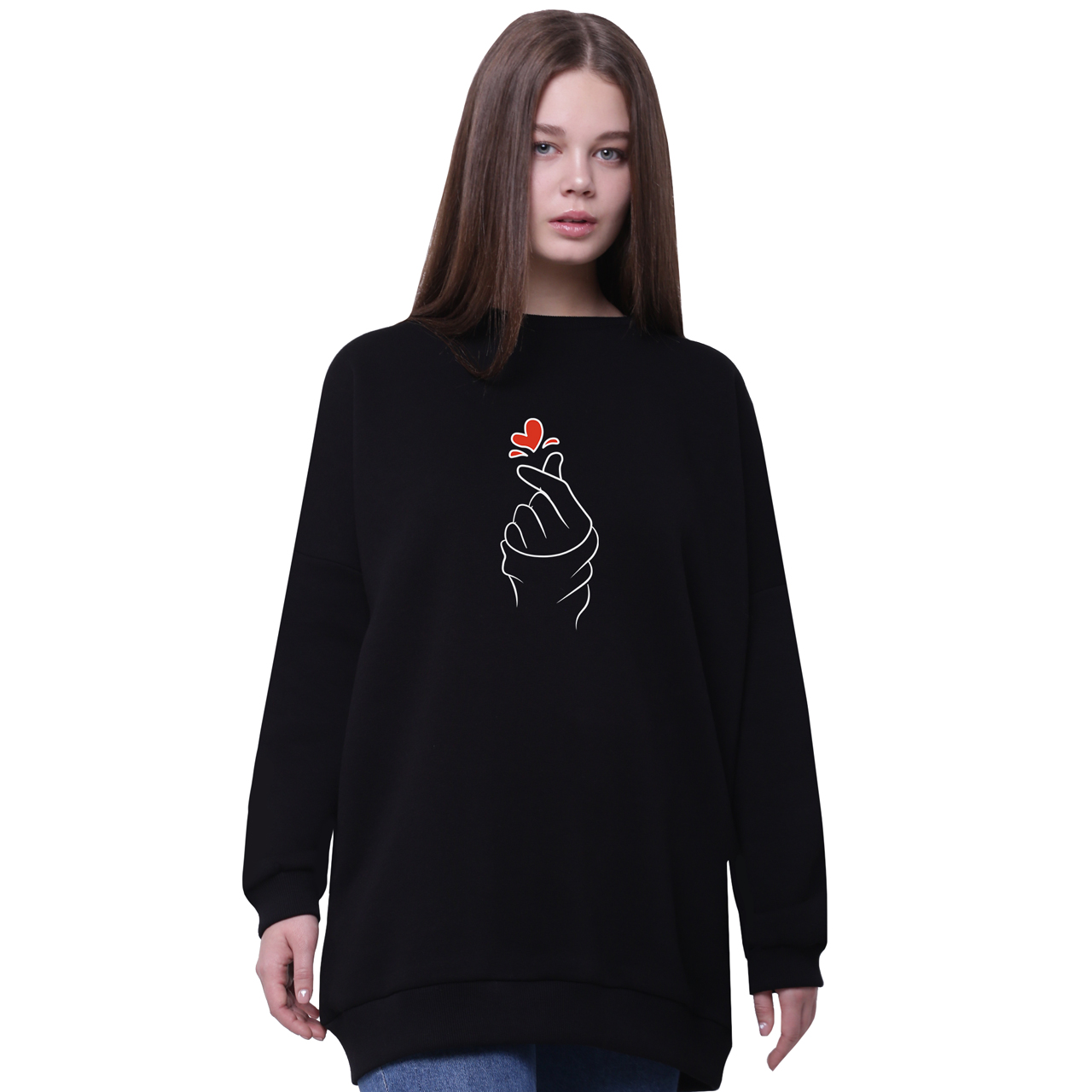 

Свитшот для девочек удлиненный БТС (BTS) Черный (35963-1165-1) 134 см