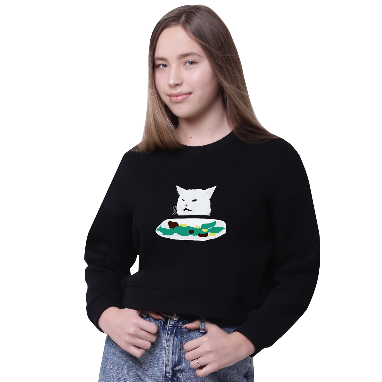 

Свитшот женский Кот за столом (Cat at the table) Черный (35960-2014-11, Свитшот женский Кот за столом (Cat at the table) Черный (35960-2014-11) S