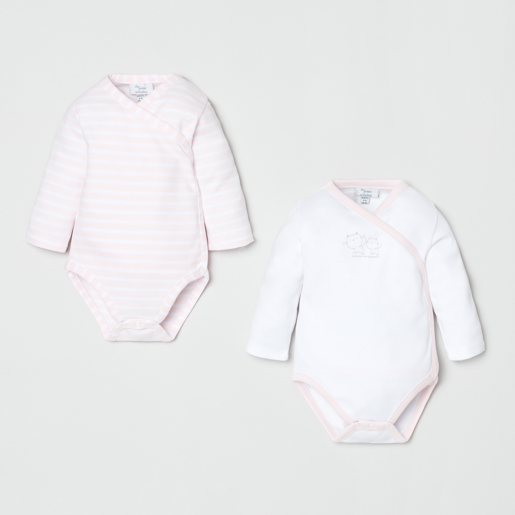 

Боди-распашонка OVS 1323223 48 см 2 шт Pink