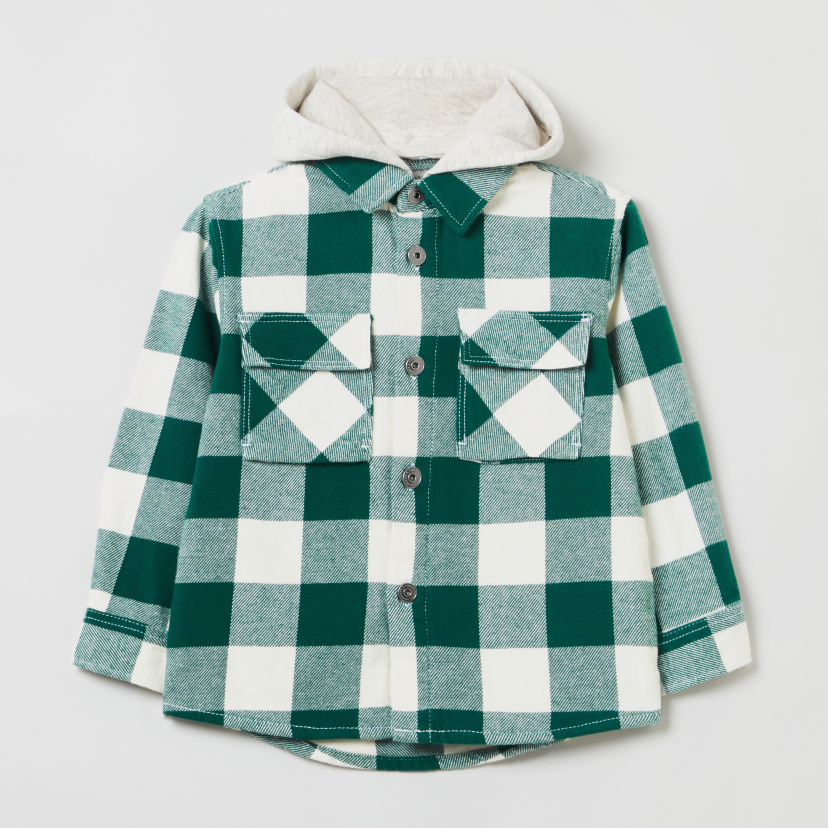 

Рубашка OVS 1334311 122 см Green лет; White Check