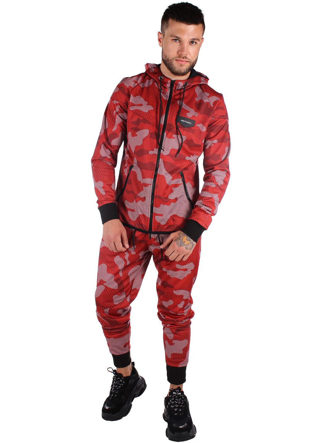 

Костюм спортивний чоловічий Krutyakov CAMO DOT XXXL червоний 1928827