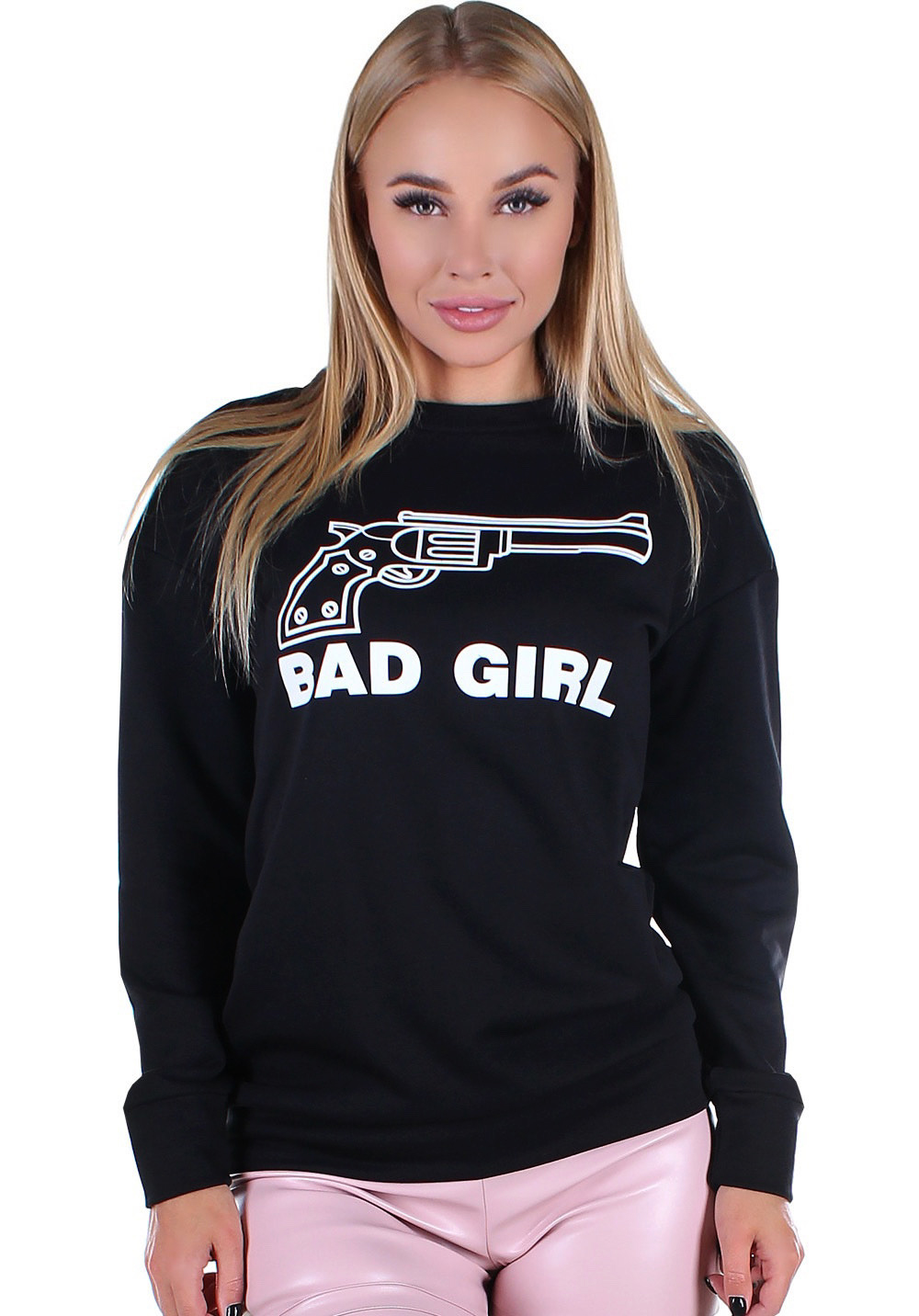 

Світшот жіночий Krutyakov BAD GIRL GUN  чорний 1790515, Світшот жіночий Krutyakov BAD GIRL GUN L чорний 1790515