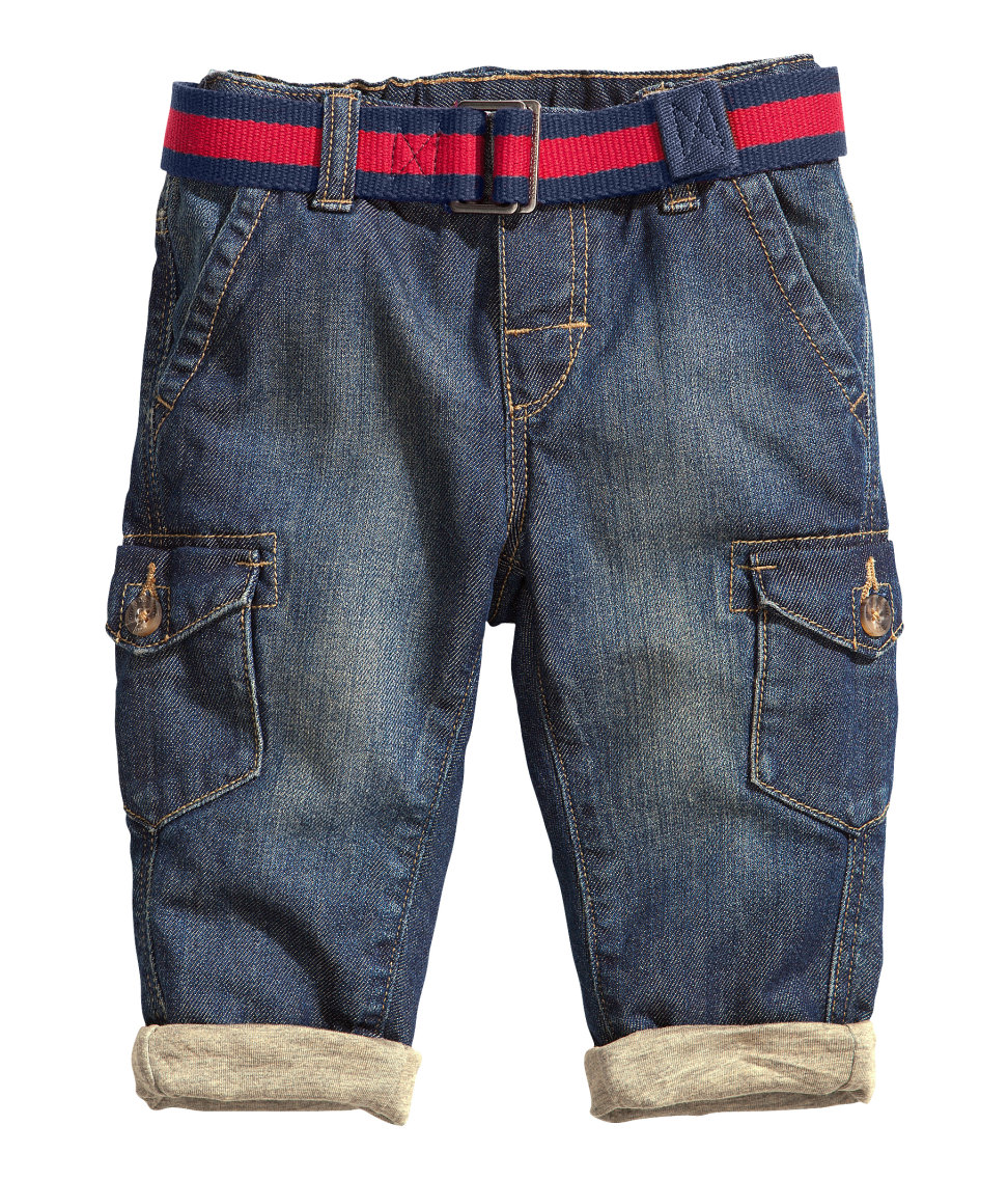 

Джинсы H&M с поясом Синий (9-12/80) (898)