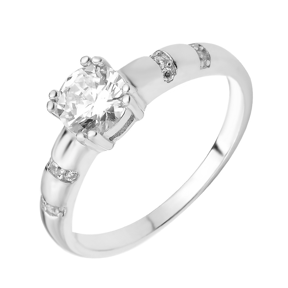 

Серебряное кольцо с фианитами 000129319 17.5 размера