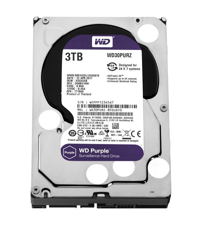

HDD SATA 3.0TB WD Purple 5400rpm 64MB (WD30PURZ)