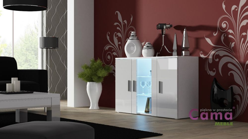 

Комод UNI SOHO Cama meble корпус - білий мат, фронт - білий глянець