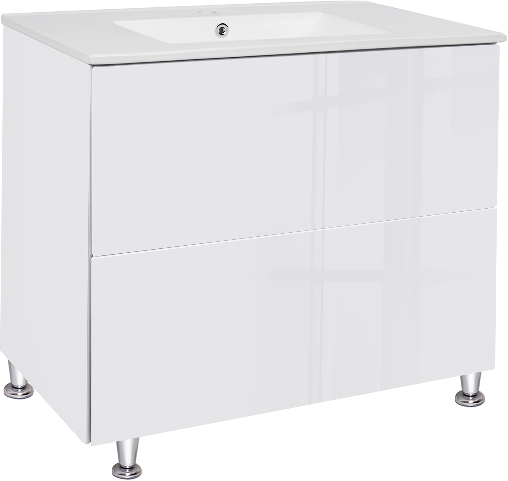

Тумба напольная QTAP Tern 800х725х437 White с умывальником QT1771TNL8013080CW