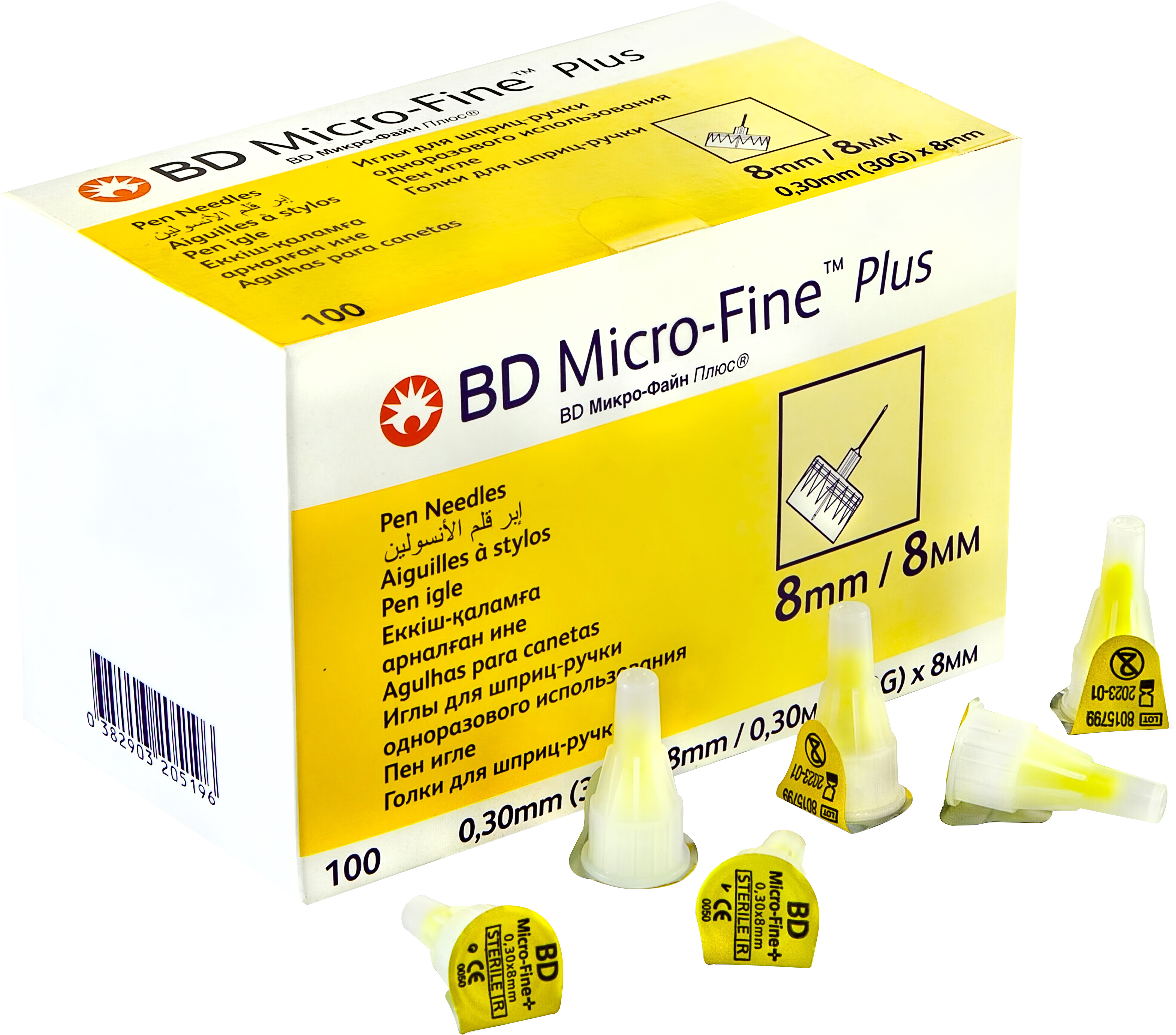 Голки Becton Dickinson BD MicroFine для шприцручки 30 G 0.30 x 8.0 мм