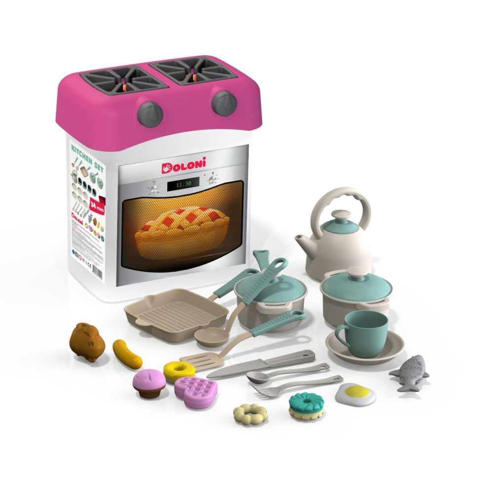 

Игрвовой набор Кухня-Бокс DOLONI-TOYS 01480/1 Розовый