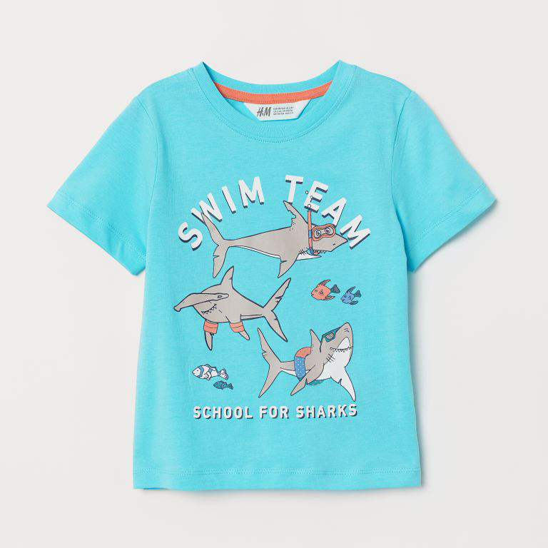 

Футболка H&M 060782592 122-128 см Голубая