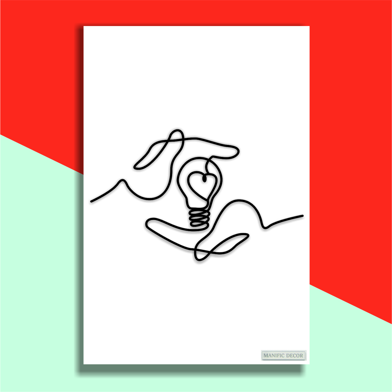 

Картина интерьерная абстрактная настенная арт панно на холсте Manific Decor Heart in handsp / В ладонях сердце 60*80 см
