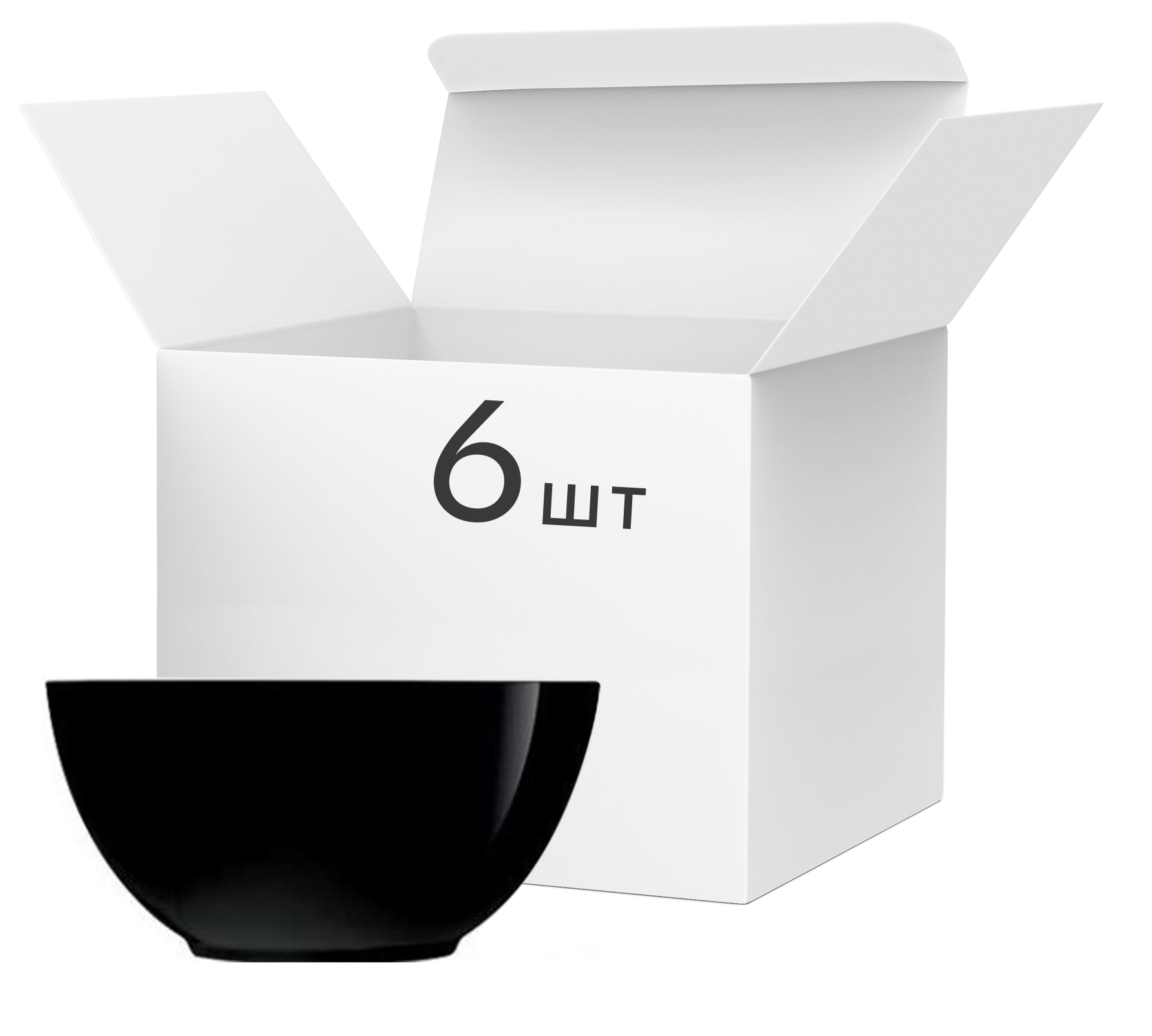 

Набор салатников Luminarc Diwali black 12 см 6 шт