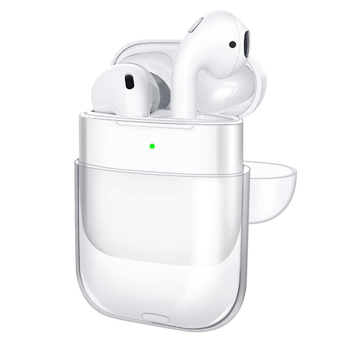 Прозрачный защитный чехол для кейса AirPods 1/2 беспроводных наушников ...