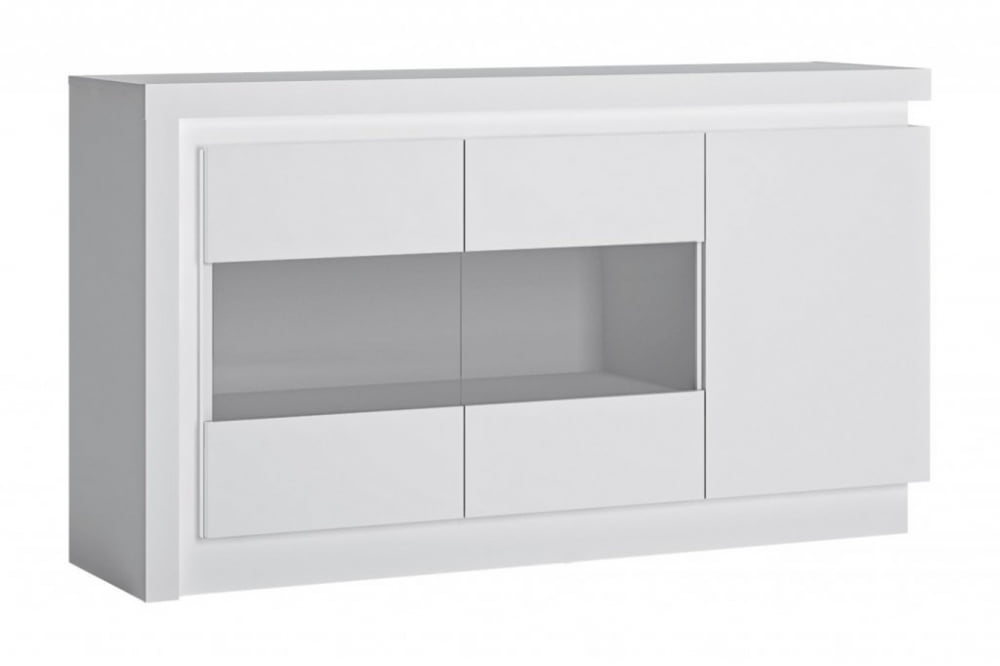 

Современный комод со стеклянными дверцами в гостиную Lyon Meble Wójcik 157.6x89.1x42 110896