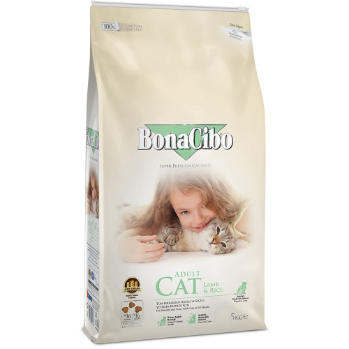 

Сухой корм BonaCibo Adult Cat Lamb&Rice, для котов с чувствительным пищеварением и привередливых в еде, 5 кг