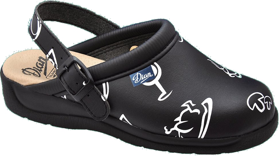 

Туфли медицинские унисекс Dian ZUECO PISA ESTAMPADO NEGRO 38 Черные (36664)