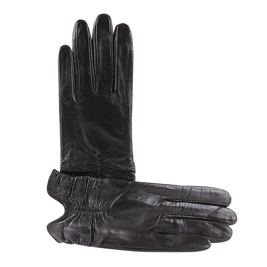 

Модные, удобные и теплые перчатки de esse из натуральной кожи Черные L0797-1 Размер 8