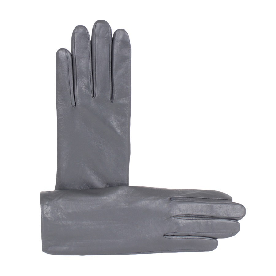 

Женские теплые матовые перчатки de esse из натуральной кожи D806-L-grey Размер 8