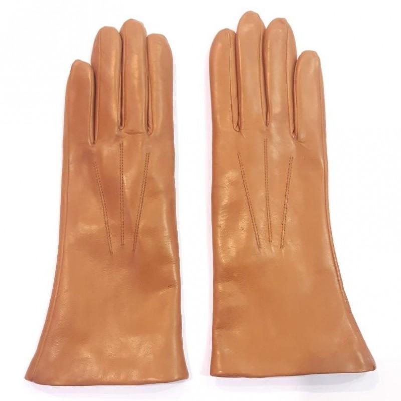 

Женские кожаные перчатки GlovesUA мод.001 р.7,5 кирпичные