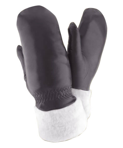 

Женские варежки кожаные с мехом GlovesUA мод.168 р.7 черные (овчина)