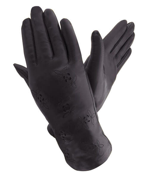 

Женские кожаные перчатки GlovesUA мод.008 р.7 черные