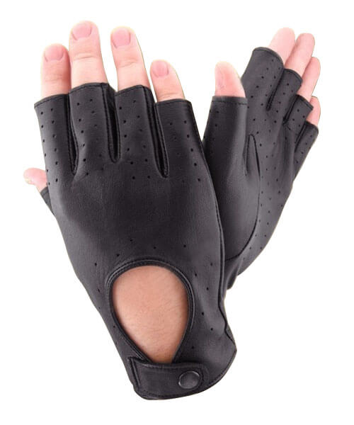 

Мужские перчатки авто кожаные GlovesUA мод.299 р.8 черные