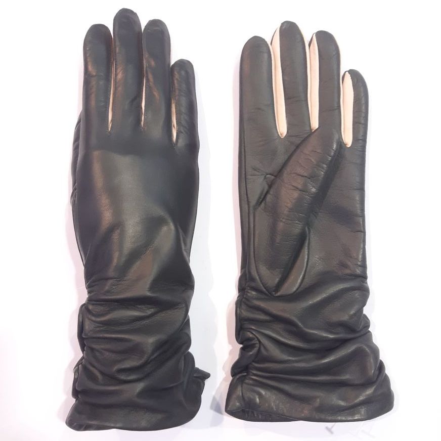 

Женские кожаные перчатки GlovesUA мод.362 р.6 темно-серые