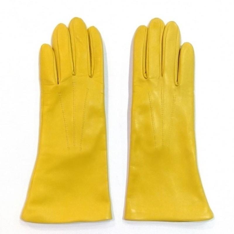 

Женские кожаные перчатки GlovesUA мод.001 р.7 желтые