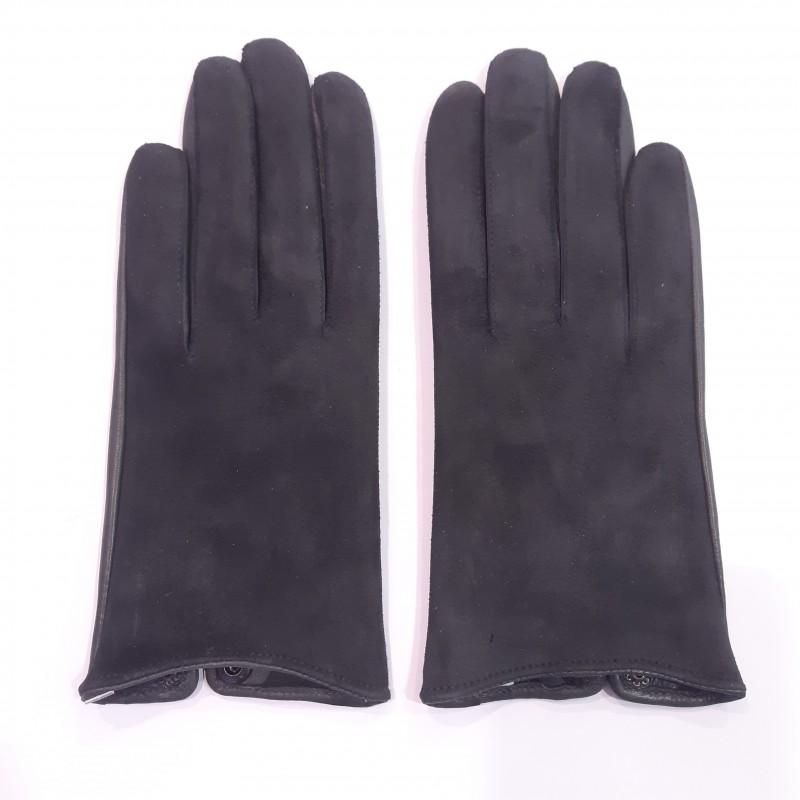 

Женские перчатки комбинированные GlovesUA мод.394 р.7 баклажан