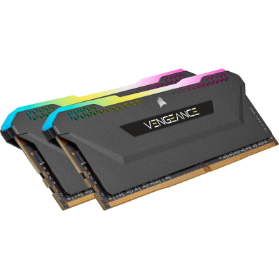 

Модуль памяти для компьютера DDR4 16GB (2x8GGB) 3600 MHz Vengeance RGB Pro SL Black Corsair (CMH16GX4M2D3600C18)