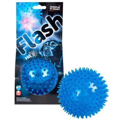 

Игрушка Flamingo Spike Ball+LED с шипами и LED подсветкой, для собак, резина, 12.5 см