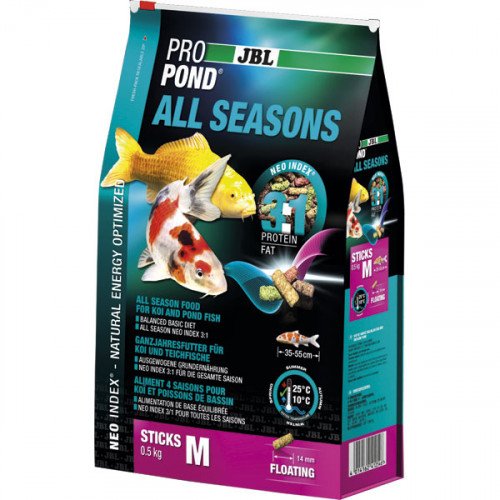 

Всесезонный корм JBL ProPond All Seasons M для средних кои и других прудовых рыб, 5.8 кг