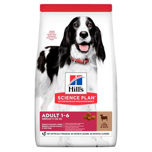 

Сухой корм Hills Science Plan Adult Medium для собак с ягненком и рисом, 2.5 кг