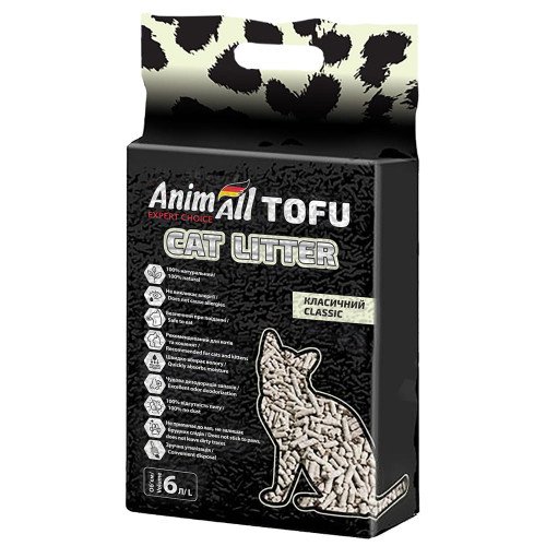 

Соевый наполнитель AnimAll Tofu Classic, 6 литров (2,6 кг)