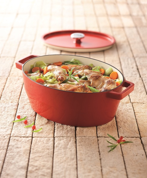 

Каструля PYREX Slow Cook red чугун кастрюля овал 5.8л