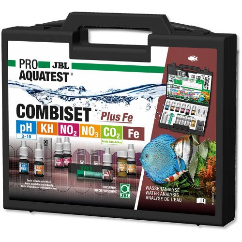 

Чемоданчик JBL ProAquaTest Lab Combiset Plus Fe, для определения параметров воды, в пресноводных аквариумах