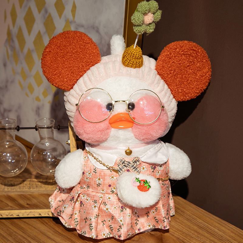 

М'яка іграшка каченя Lalafanfan duck 30см Funtoy Ліза КВ1245-9