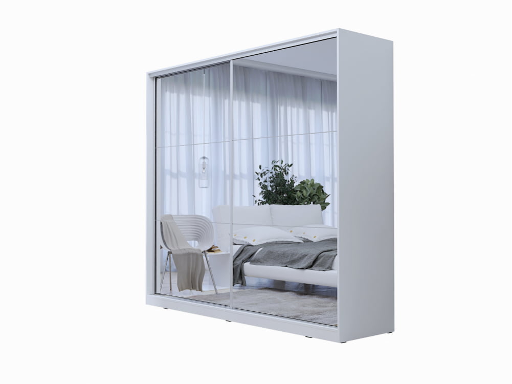 

Современный двухдверный шкаф-купе для спальни New Universal GB Helvetia Wieruszów 203x212x61 (18 - NEW UNIVERSAL GB) 101767